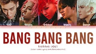 BIGBANG 빅뱅  quotBANG BANG BANG 뱅뱅뱅quot Color Coded Lyrics EngRomHan가사 [upl. by Nosac888]