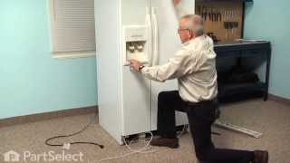 Refrigerator Repair  Replacing the Dispenser Waterline Whirlpool Part 8201537 [upl. by Lotta269]