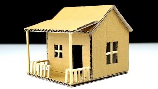 How To Make a Small Cardboard House BEAUTIFUL amp EASY WAY [upl. by Lillie494]