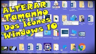 COMO ALTERAR O TAMANHO DOS ÃCONES DA ÃREA DE TRABALHO DO WINDOWS 10 [upl. by Nilcaj]