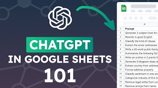 ChatGPT in Google Sheets a beginners guide 101 [upl. by Charlet]