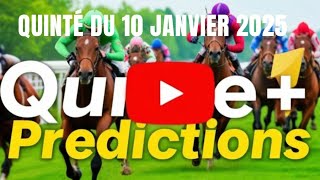 QUINTÉ du jour  Les Secrets du Pronostic Quinte 10 janvier 2025 Dévoilés  Analyse complète course [upl. by Yeldoow]