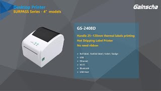 Gainscha GS2408D Shipping Label Printer [upl. by Ahsiet648]