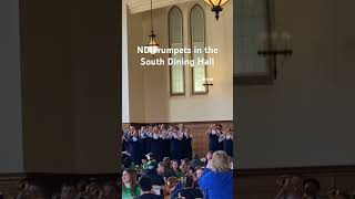 ND BandTrumpets in South Dining Hall marchingband band NotreDameBandNDTrumpets [upl. by Jeaz]