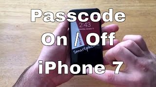 How to Turn Screen Passcode onoff  iPhone 77 [upl. by Felisha249]