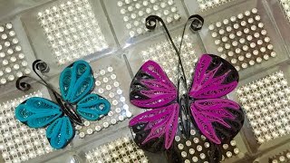 Quilled Butterfly  2 Easy Ways 12 [upl. by Paola797]