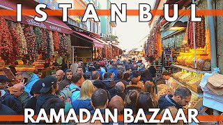 Ramadan Bazaar Istanbul Around EminonuSirkeci 25 March 2023 Walking Tour  4K UHD 60FPS [upl. by Elle14]