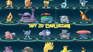 EVOLUCIÓN POKÉMON GO AMAZING TOP 20 RARE POKEMON EVOLVING [upl. by Ardnwahsal]