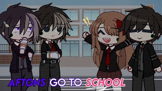 Aftons go to School FNAF MY AU [upl. by Auginahs]