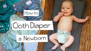 How to cloth diaper a newborn  EASY TUTORIAL [upl. by Ahsian763]