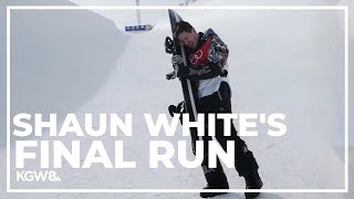 Shaun White makes last snowboard run at Winter Olympics [upl. by Atteragram]