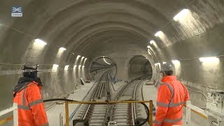 Crossrail railway systems Elizabeth line permanent track installation complete [upl. by Ihcas]