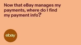 Where do I find my payment info on eBay l eBay Payments Quick Tips [upl. by Nerty]