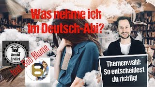 Das nimmst DU im DeutschAbi 2020 Themenwahl Abitur BW  die Anlageberatung  FEAT BOB BLUME [upl. by Alegnatal977]