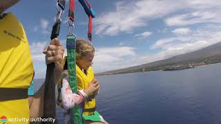 Maui Parasailing  Hawaii with Kids [upl. by Ahsiekahs720]