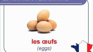 French Lesson 28  FOOD VOCABULARY  NOURRITURE  ALIMENTS Vocabulaire  Alimentos en francés [upl. by Matelda]