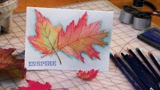 inktense fall leaves [upl. by Dicks]