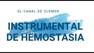 Instrumental de Hemostasia [upl. by Aikemal]