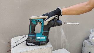 Testing drill concrete by Makita Rotary Hammer DHR171 [upl. by Araz]