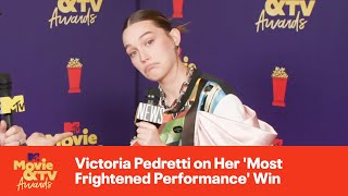 Victoria Pedretti on Her Most Frightened Performance Win  2021 MTV Movie amp TV Awards [upl. by Kcaj]