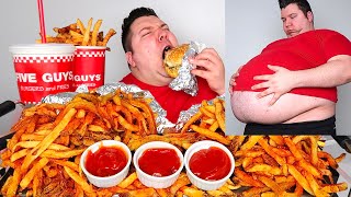 How Much I Weigh Now Five Guys Mukbang [upl. by Eenitsed]