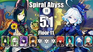 Spiral abyss Floor 11  51 Genshin impact  Gameplay no commented [upl. by Droffig179]