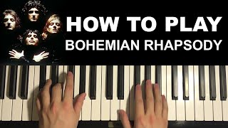 How To Play  Bohemian Rhapsody  by Queen Piano Tutorial Lesson [upl. by Aldercy]