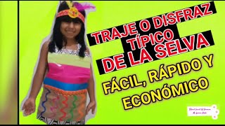 🚨Tutorial Traje típico de la Selva en MATERIAL reciclaje [upl. by Llenaj]