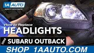 How to Replace Headlights 0409 Subaru Outback [upl. by Tocci734]