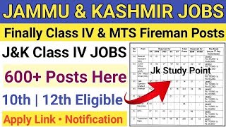 JampK New Class IV jobs Fire Service Jobs  jampk Mts Defence Posts 2024  Jampk Good News Best Jobs [upl. by Emanuele]