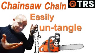 Untangle Chainsaw Chain  Unknot  Easy Procedure by Craig Kirkman [upl. by Silletram317]