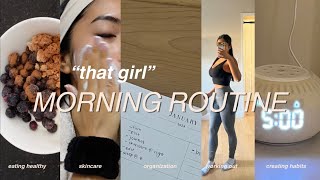 5AM MORNING ROUTINE  BECOMING quotTHAT GIRLquot 2024 How to wake up early and be productive [upl. by Newell]