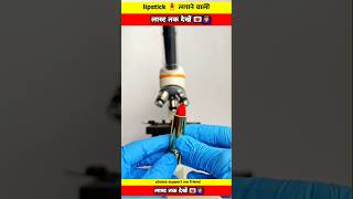 Lipstick लिपस्टिक undar the microscope view facts shorts short shortsvideos [upl. by Esinev520]