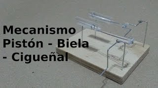 Modelo de mecanismo cigueñal biela y pistón [upl. by Atinihs]