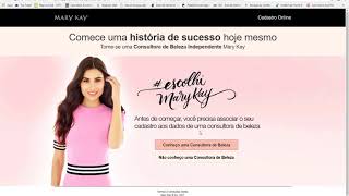 COMO FAZER CADASTRO ONLINE MARY KAY [upl. by Jamilla702]