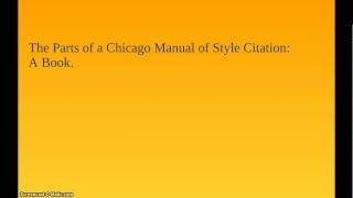 Chicago Style Citation  Book [upl. by Ayahc109]