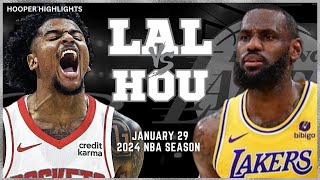 Los Angeles Lakers vs Houston Rockets Full Game Highlights  Jan 29  2024 NBA Season [upl. by Rivi]