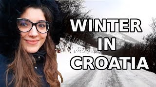 WINTER IN CROATIA  How Cold Can It Get  Does It Snow On Croatian Islands [upl. by Magdala927]