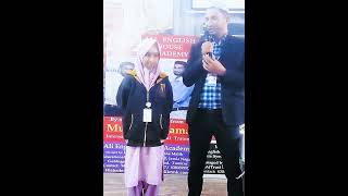 Interview on stage of Ali English House Academy Tumkur  Creating leaders [upl. by Halivah]