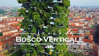 Bosco Verticale  Milan Italy 🇮🇹  by drone 4K [upl. by Hosbein]