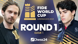 FIDE World Cup 2023 Begins  Round 1 Game 1 [upl. by Libbie]