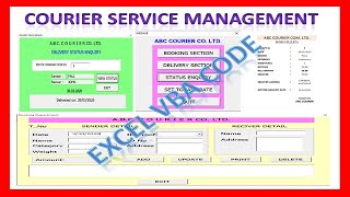 Courier Service Management System Excel VBA [upl. by Herrera362]