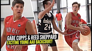 Gabe Cupps amp His NEW AAU Teammate Reed Sheppard Are an EXCITING Young Duo Buckets amp Bounce [upl. by Salkcin]