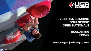 2019 USA Climbing Bouldering Open National Championships  Finals [upl. by Leissam169]