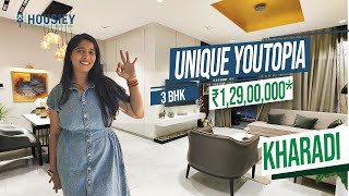 Unique Youtopia Kharadi  3 BHK Sample Flat Tour  Unique Properties Pune [upl. by Einner517]