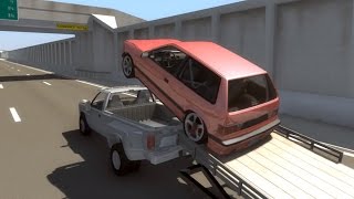 Trailers Used as Ramps  BeamNGdrive [upl. by Eecyac]