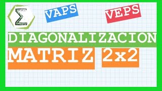 Diagonalización de matrices 2x2 Ejercicio resuelto [upl. by Yrgoerg]