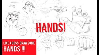 How to Draw HANDS and Construct HANDS from Scratch [upl. by Vergil]