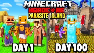 I Survived 100 Days in a PARASITE ISLAND in Hardcore Minecraft [upl. by Arykat]