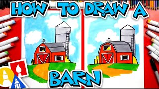 How To Draw A Barn farm 👩‍🌾 [upl. by Ayortal]